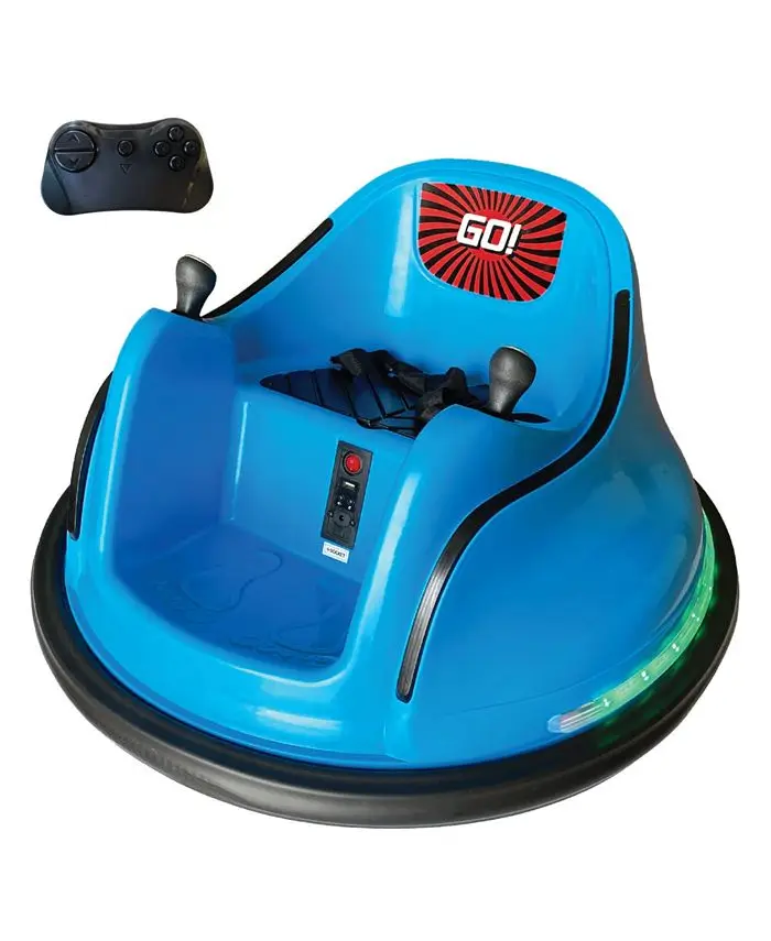 Electric 6 Volt Battery Powered Bumper Car Blue with LED Lights  Battery and Remote controller for sale