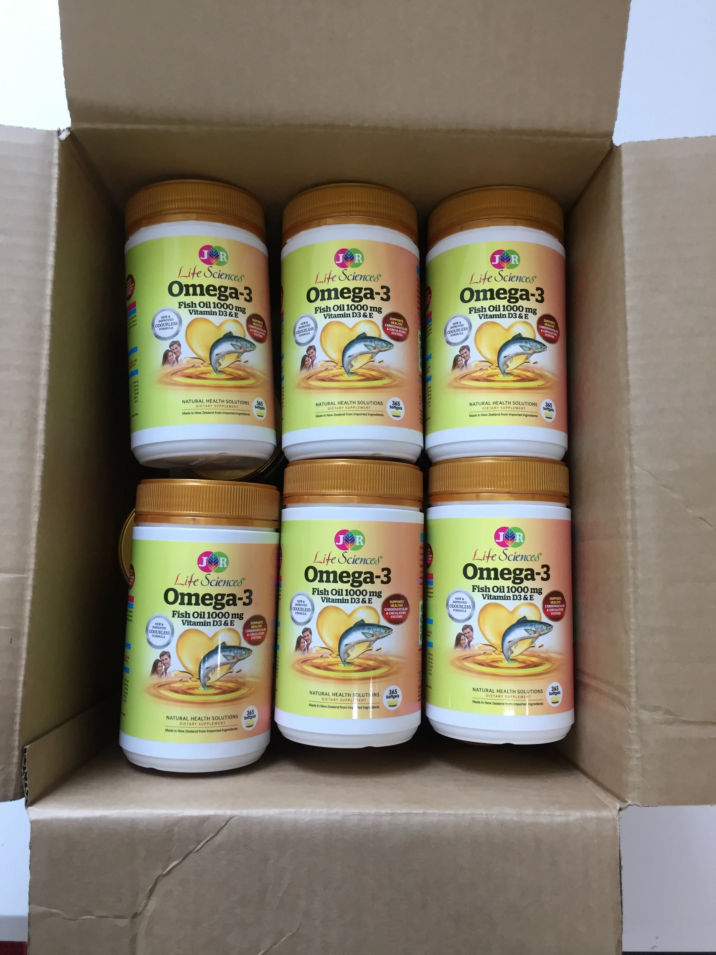 Натуральное Рыбное масло Омега 3 Когнитивная функция для здоровья 1000 мг биология JR (365 мягких гелей) из Новой Зеландии