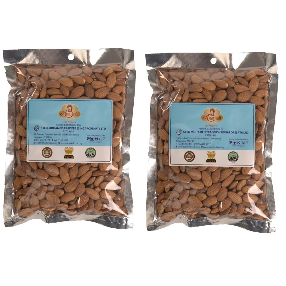 
High Quality Almonds Dried Packed with Elongated Shape For All Ages 