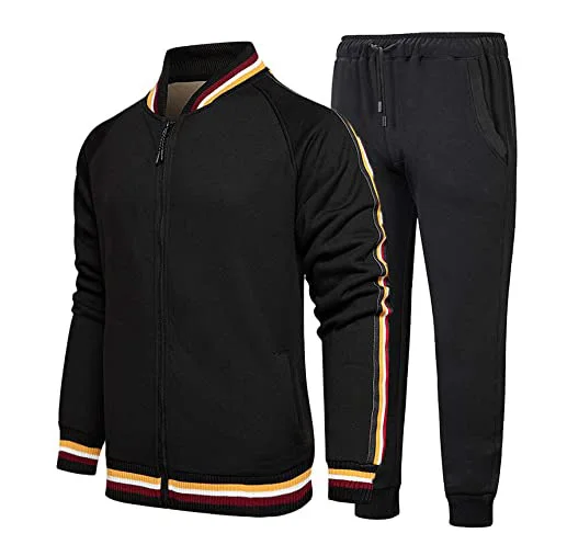 Men Tracksuit Jogging Top Bottom Sport Sweat Suit Hoodie Trousers Pants 2pcs/Set tracksuit for men and women