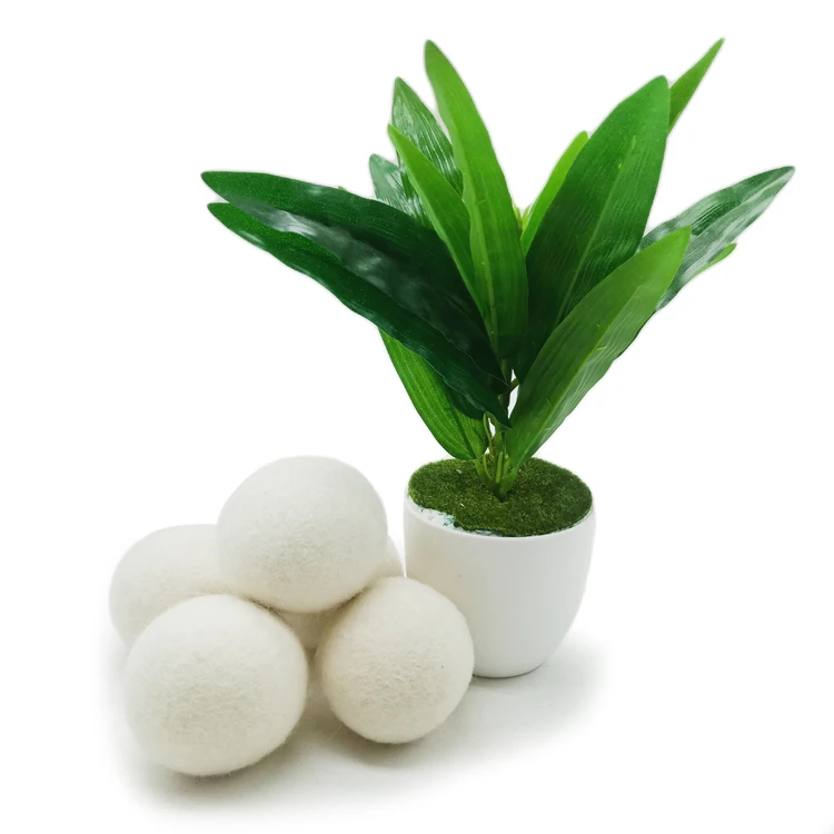 
Amazon hot sale Eco-friendly reusable organic wool felt laundry dryer balls 