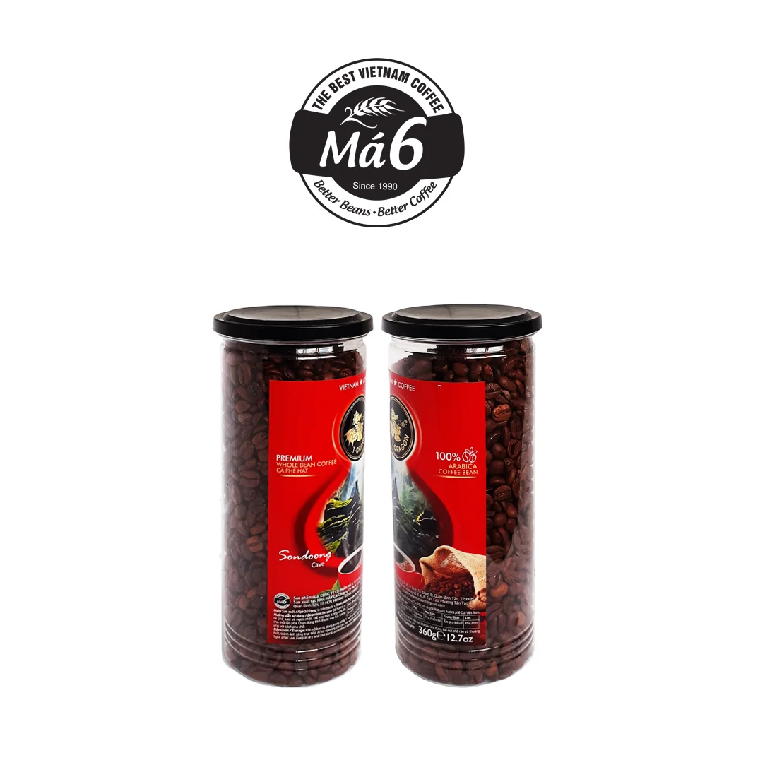 Vietnam MEDIUM ROAST Whole Bean Coffee 360GR CAFE T-DRAGON - PREMIUM WHOLE BEAN - ARABICA COFFEE BEAN