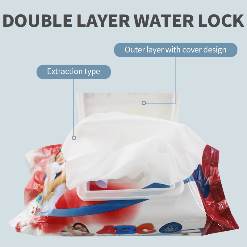 2022 Newborn Kids Wipe 120PCS Non-Woven Organic Cotton Flushable Cleansing Baby Face Wet Wipes pampers baby wipes