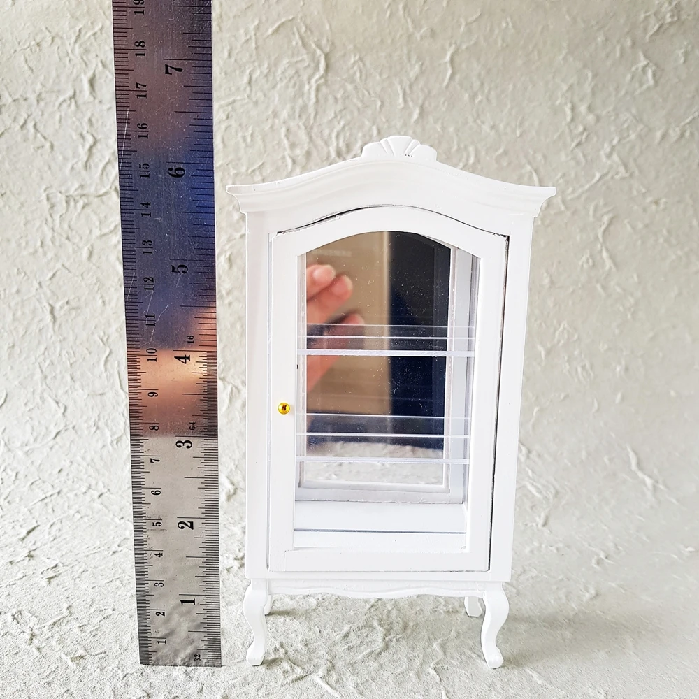 Миниатюрная мебель для кукольного домика 1:12 деревянная витрина шкаф