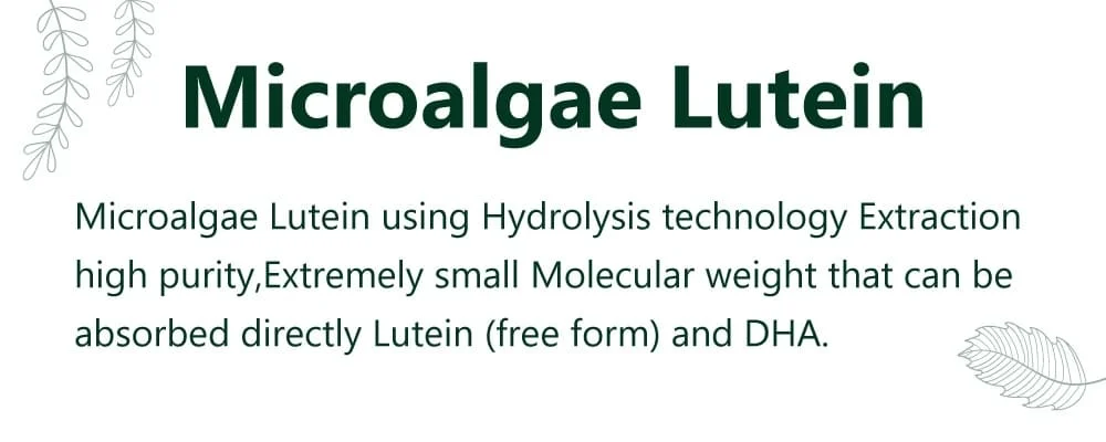 Microalgae Lutein DHA jelly style lutein extract for soothing glaucoma retinal vascular occlusion