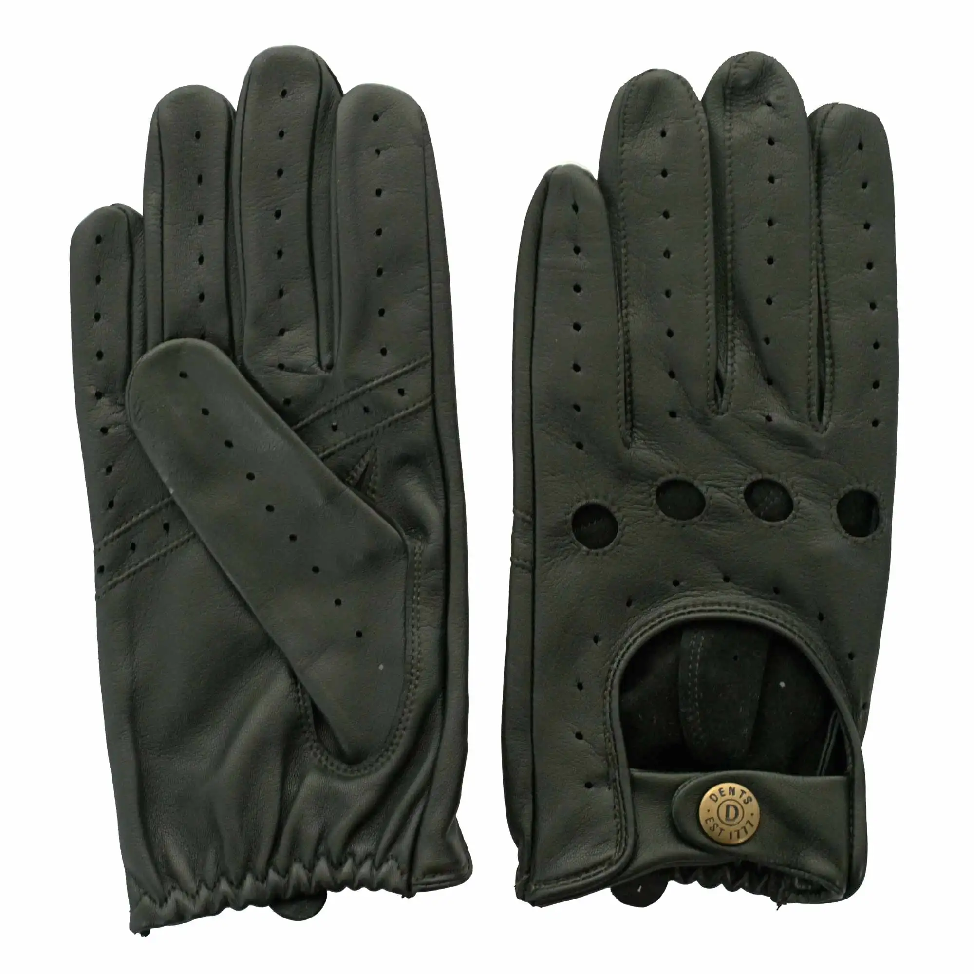 Cheap smartphone mens unlined driving leather gloves with holes