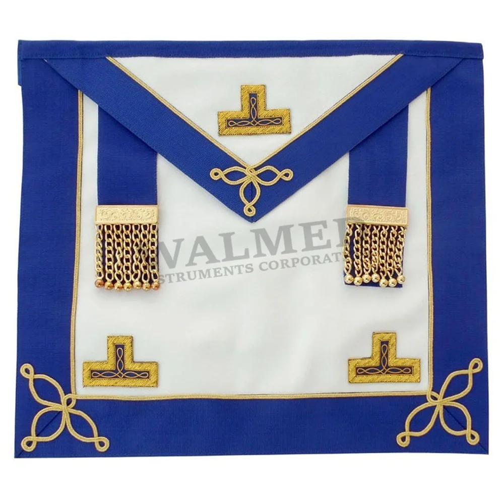 Masonic Regalia Craft Provincial Undress Apron Mason Wholesale White Leather Masonic Past Master Apron