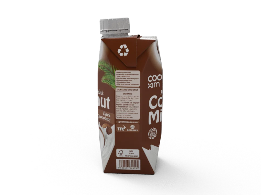 Заводская цена 100% натуральный шоколад напиток из кокосового молока 1000 мл и 330 OEM сделанный в вьетнаме