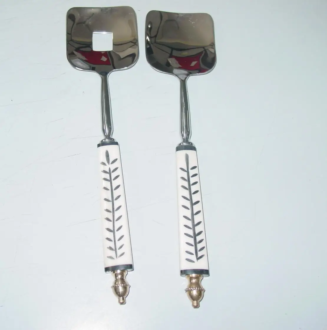 Набор из ложки и столовых приборов набор роскошных ложек для икры белого цвета 6 настроек в подарочной коробке современном стиле маленький размер