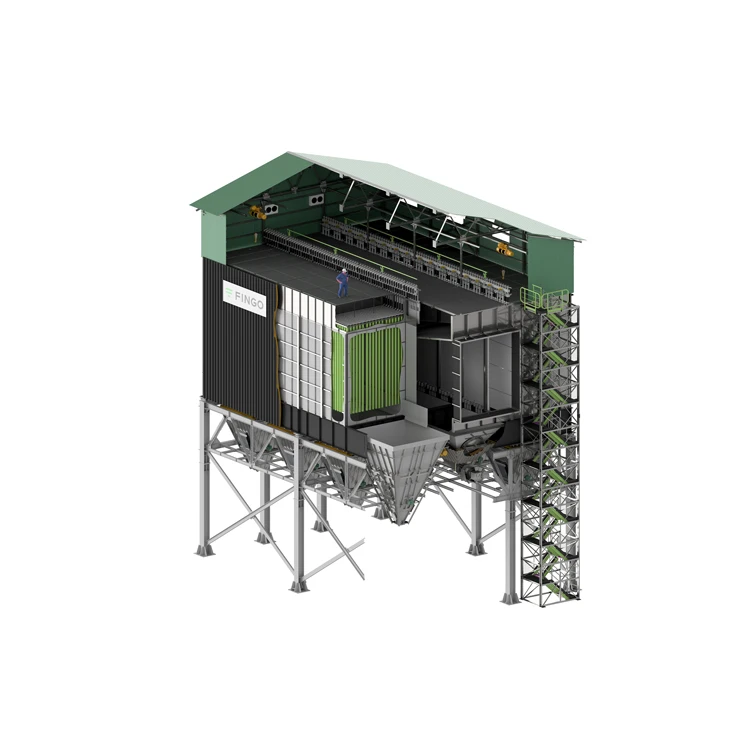Газовый фильтр пыли удаляется из шлангов с помощью импульсов сжатого воздуха, фильтрующих машин