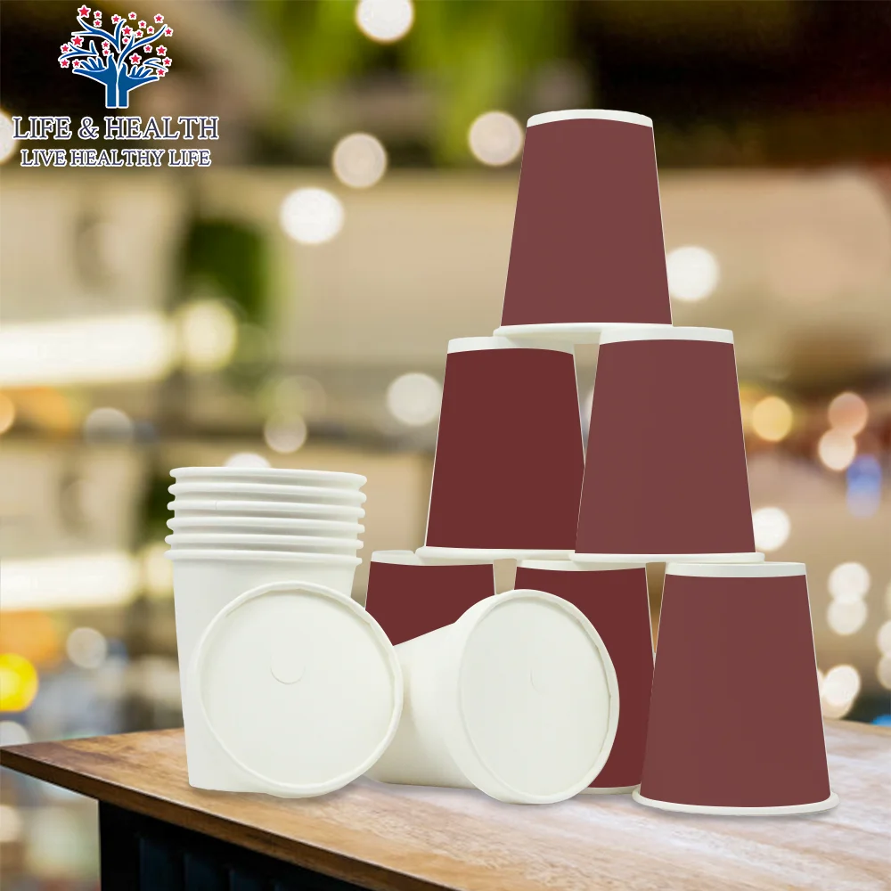  Экологически чистые бумажные стаканчики 12 унций Белый или 1 цвет + крышка для горячей/холодной воды минимальный заказ 100000