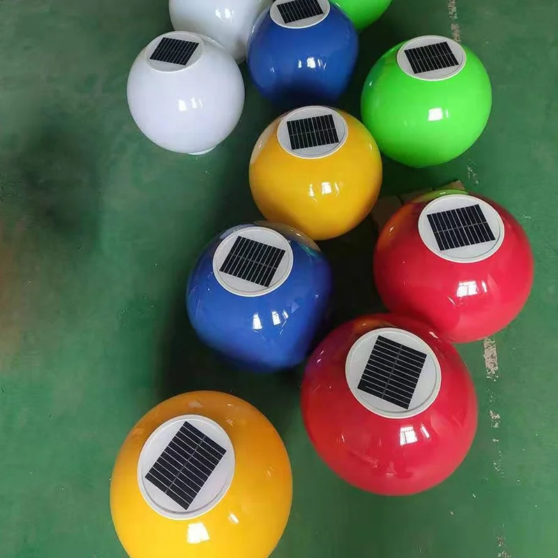
200 300 400 500 outdoor Garden Landscape colorful ball solar energy pillar lamp 