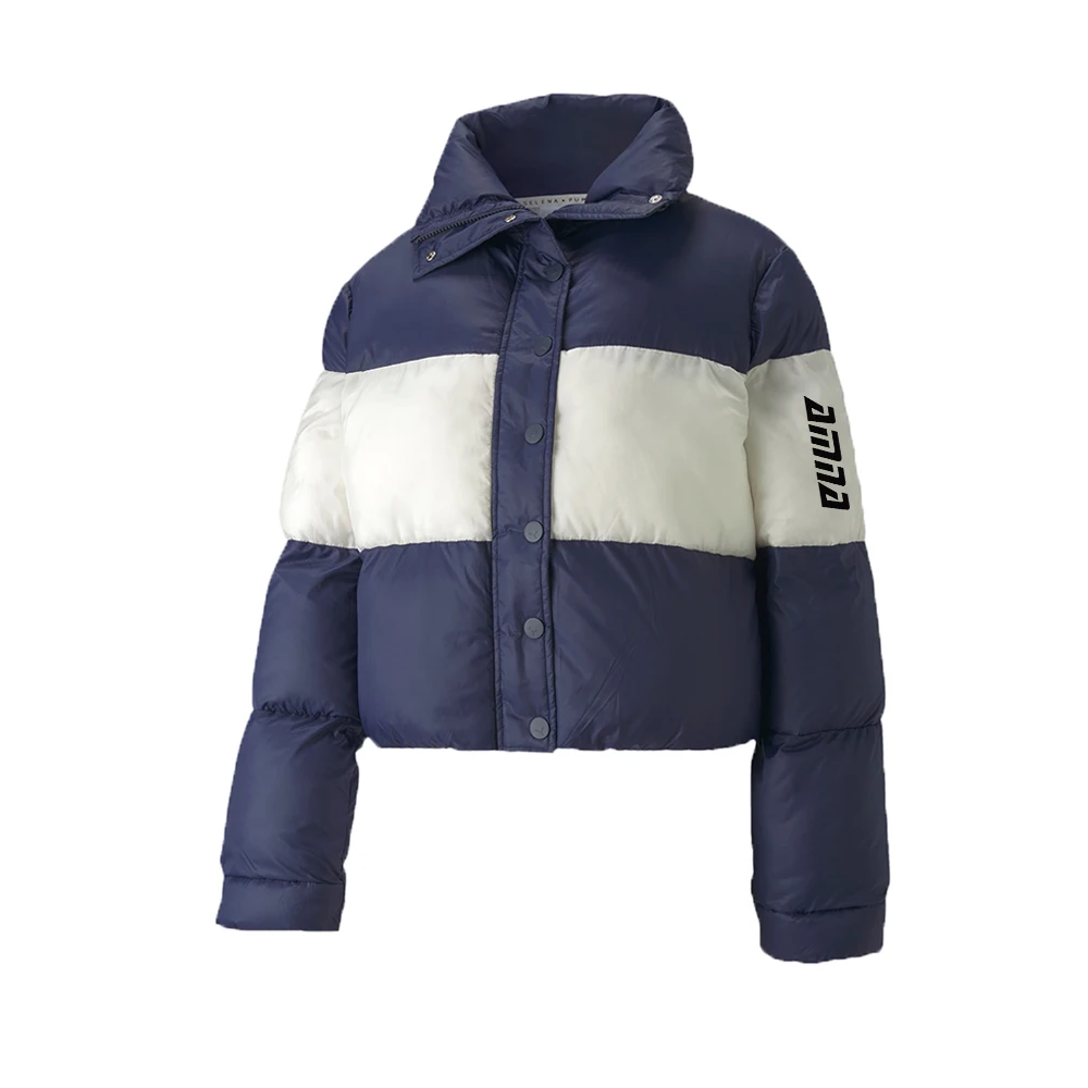 New Shiny Pink Color Puffer Jackets With Custom logo Printig