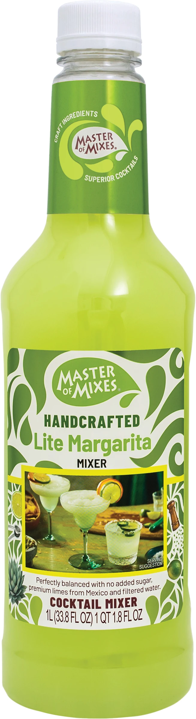 
Master of Mixes Margarita Lite - 1 Liter Ready-To-Use Non-Alcoholic Cocktail Mix 