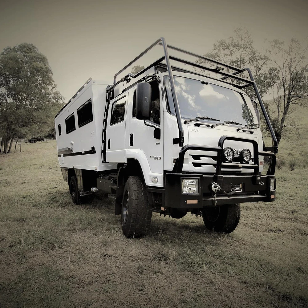 Heavy duty small off road caravan van camping truck camper with shower and toilet