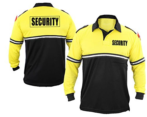 
Security Staff Uniform Police Polo T-Shirt 100% Cotton Security Polo Shirt Security Guard Two Tone Polo Shirt 