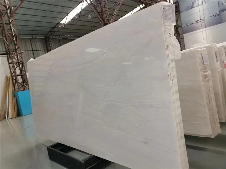 Popular Namibia Import Kari Ice Jade Marble Slab White For Interior Wall Floor Tiles