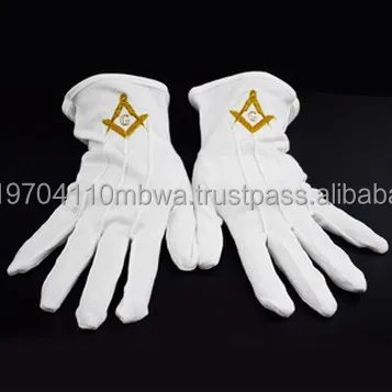  Перчатки Masonic Regalia из хлопка с