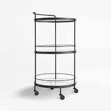 Modern Style 3 Tier Bar Cart Hotel Food Serving Trolley Or Bar Cart with wheels For Home Restaurant And Hotels Luxury Trolley