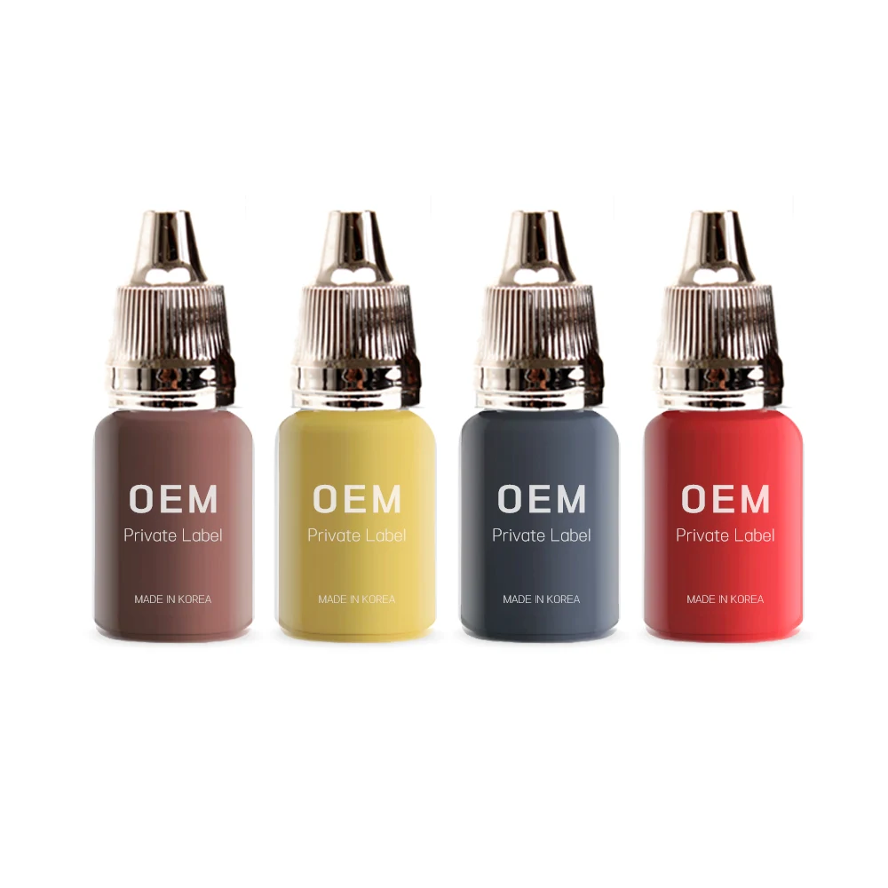 private label [19Color] Korea OEM ODM Tattoo Pigment Eyebrow Lip Brow Safe Best Tattoo Ink Pigment Micro Microblading