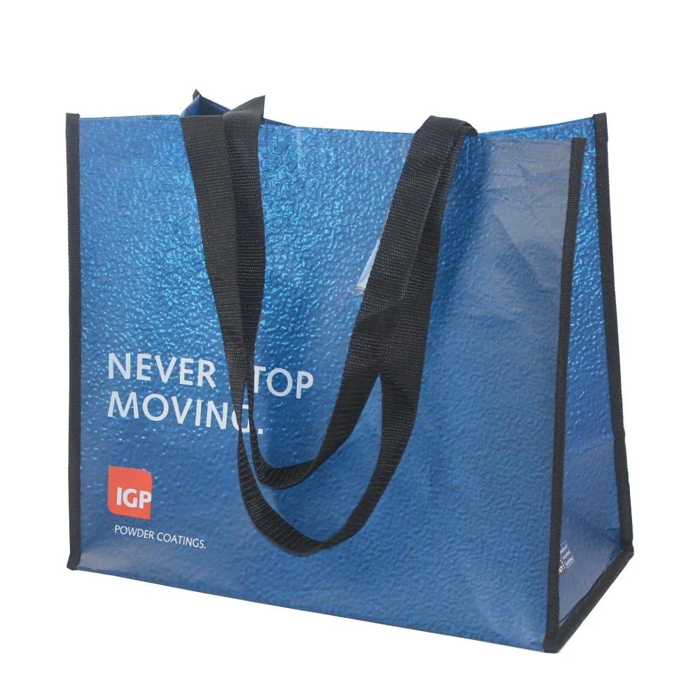 Promotional custom recycled eco friendly waterproof stitchbond laminated RPET non woven shopping bag