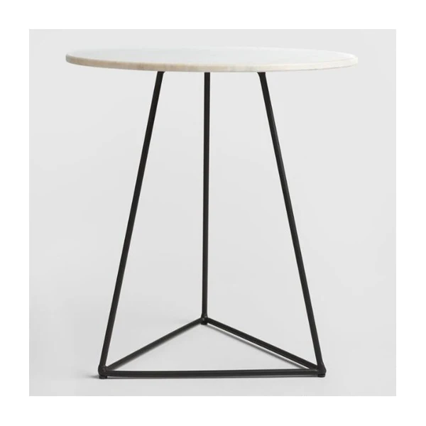 Hot Selling Luxury Coffee Table Home Decoration Garden Tables C Type Base Marble Top Laptop Table Side Stool Custom Order Accept