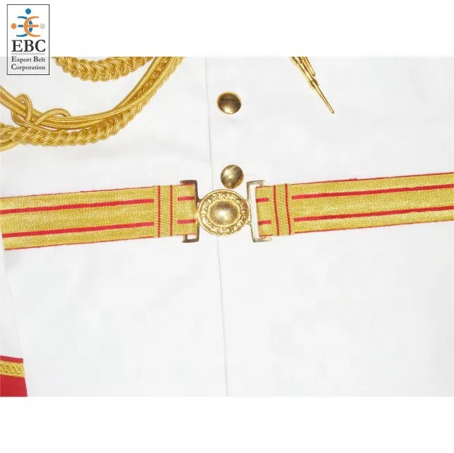 High Quality Sword Belts with Slings OEM Sambrown Belt with Brass Fitting and Accoutrements Leather Waist Belt Makers Factory