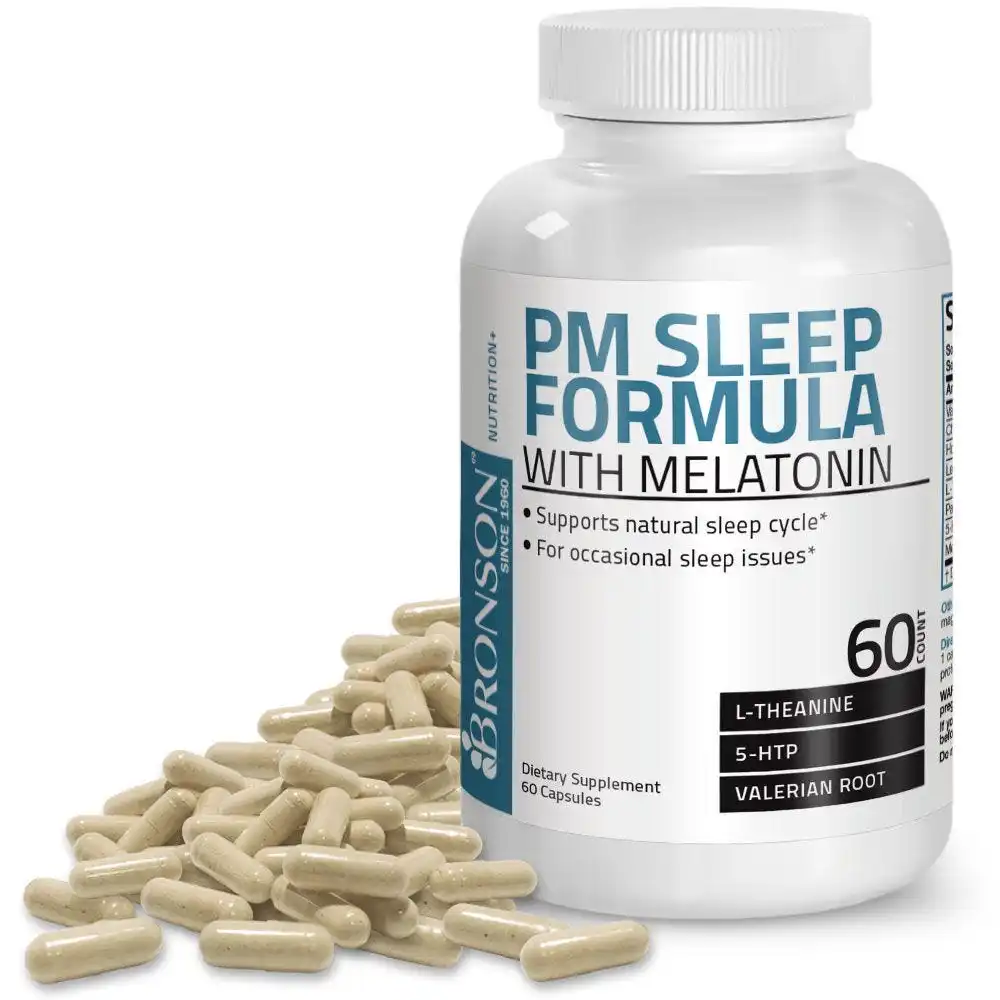 PM Sleep Formula with Melatonin - 60 Capsules
