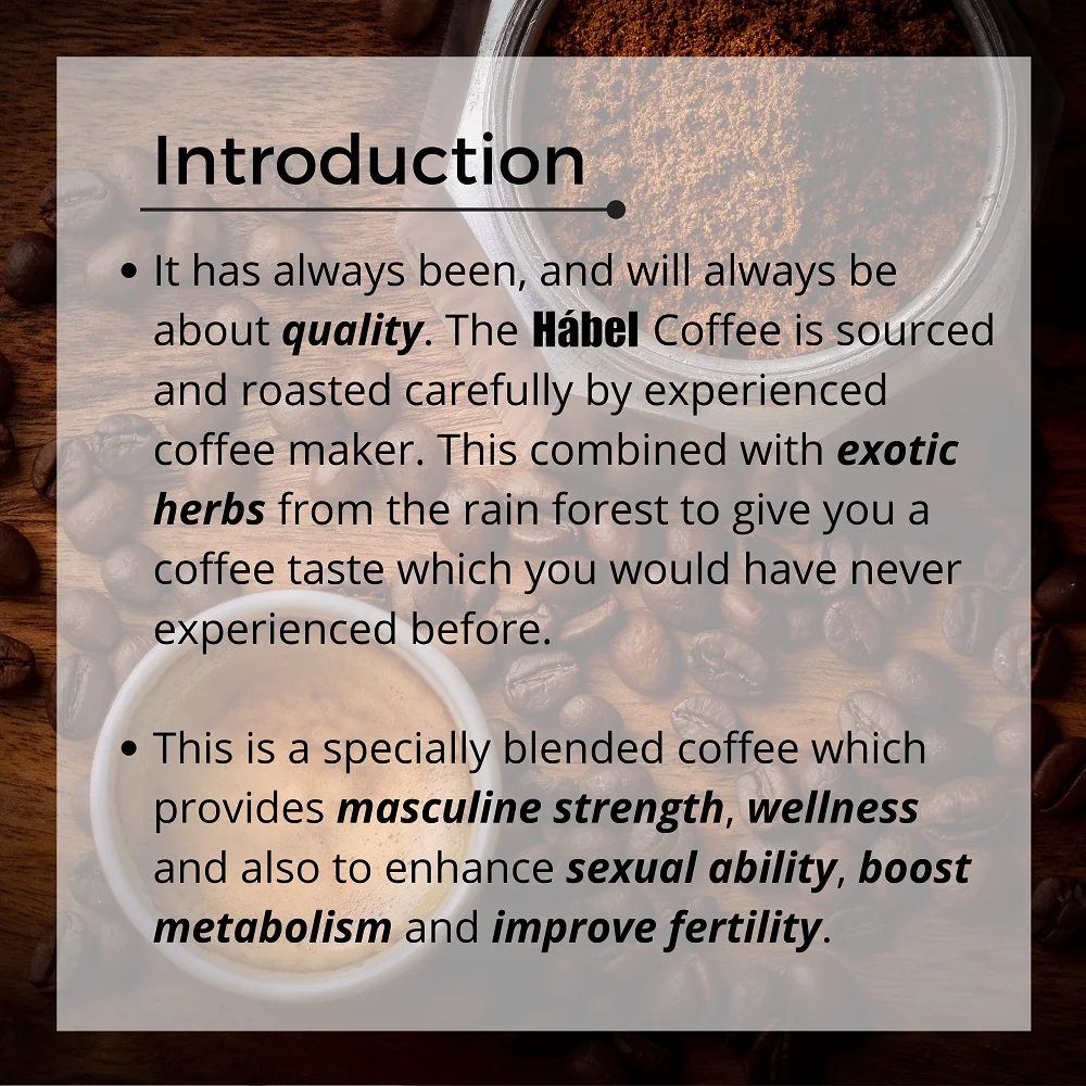 
GMP HACCP Certified Habel Brand Instant Coffee Ginseng Extract Promote Hormone Secretion Coffee Powder 