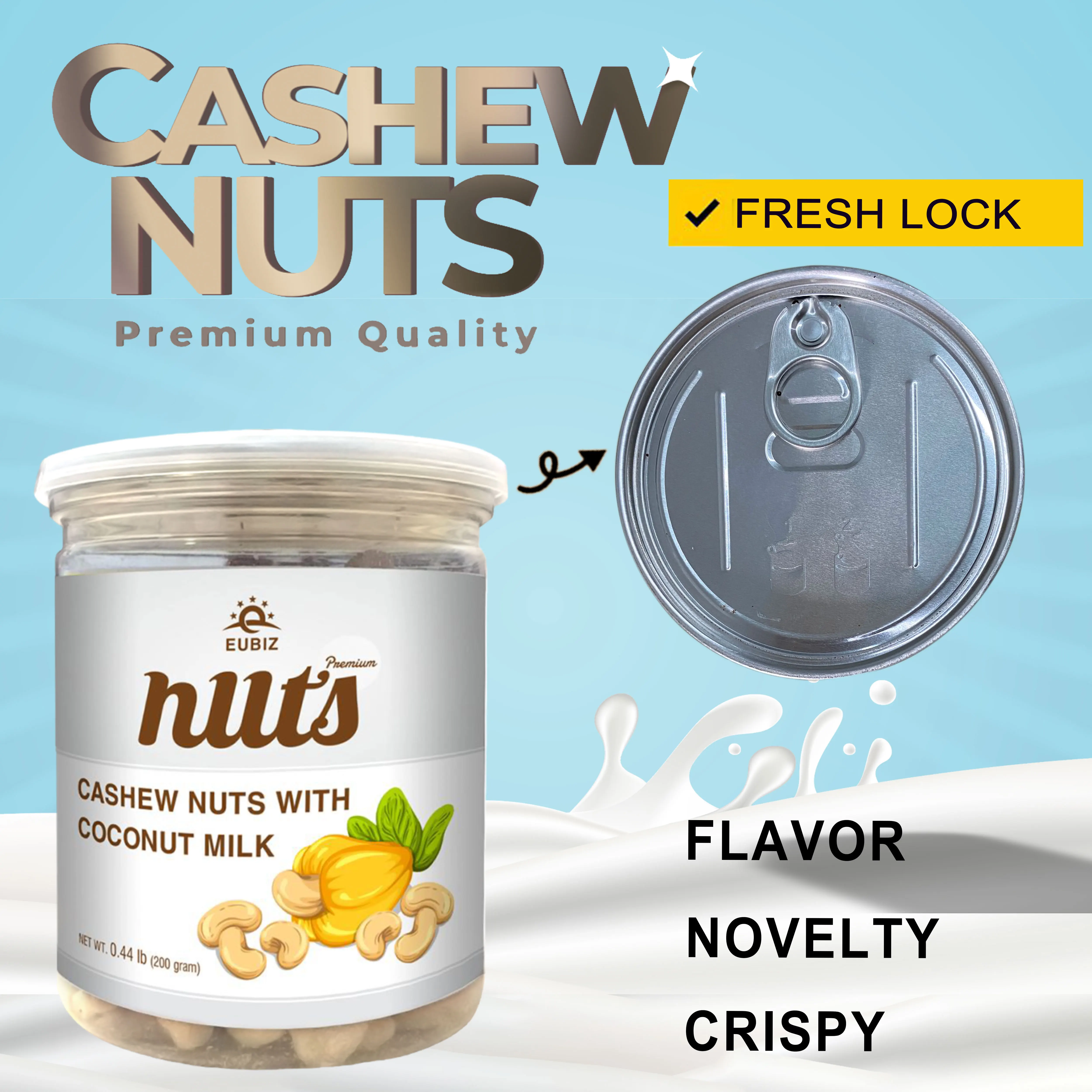 Сушеные жареные орехи кешью 200 г для сельского хозяйства Sub - Premium в коробке