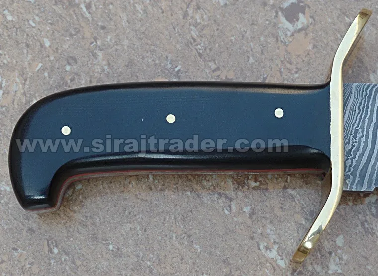 Рукоятка ножа из дамасской стали ручной работы