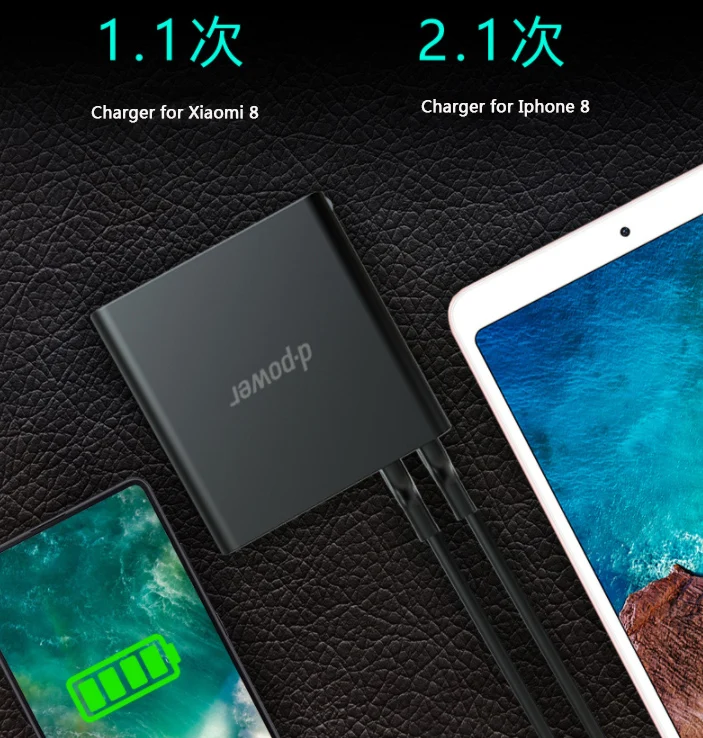 S28 Powerbank 5200 mAh QC3.0 Fast charger Mobile Power Bank with AC adapter