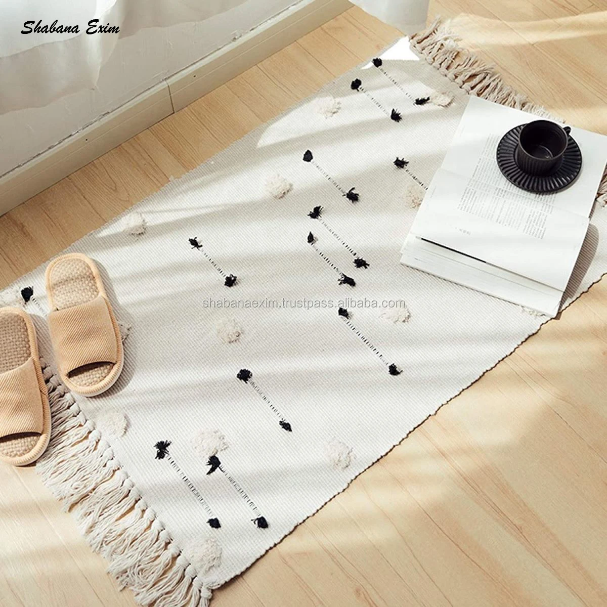 Большой богемный ковер для гостиной