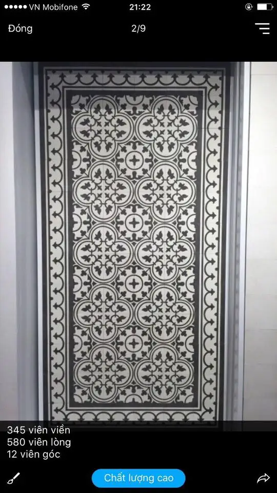 Encaustic handmade cement tiles, terrazzo finish