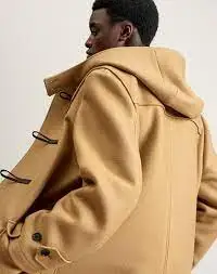 OEM custom wholesale winter casual men wool overcoat long duffle trench long coat men