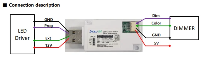 Провод DIM управления UART для уменьшения яркости конвертер умное освещение SLM-DIM-01A только совместим с Samsung и SoluM СИД