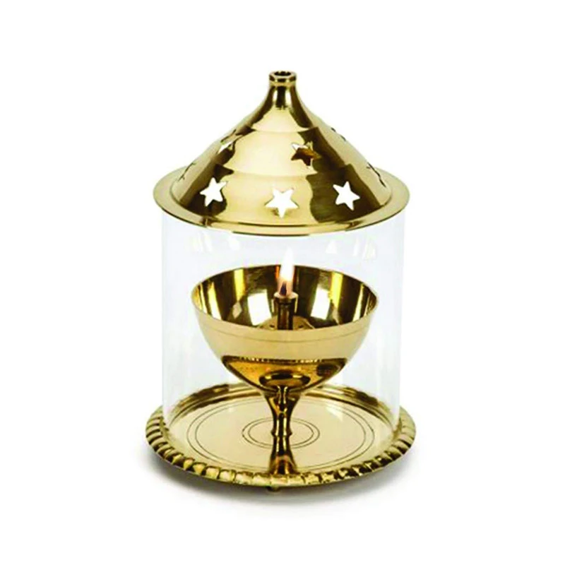 Латунная масляная лампа Akhand Diya
