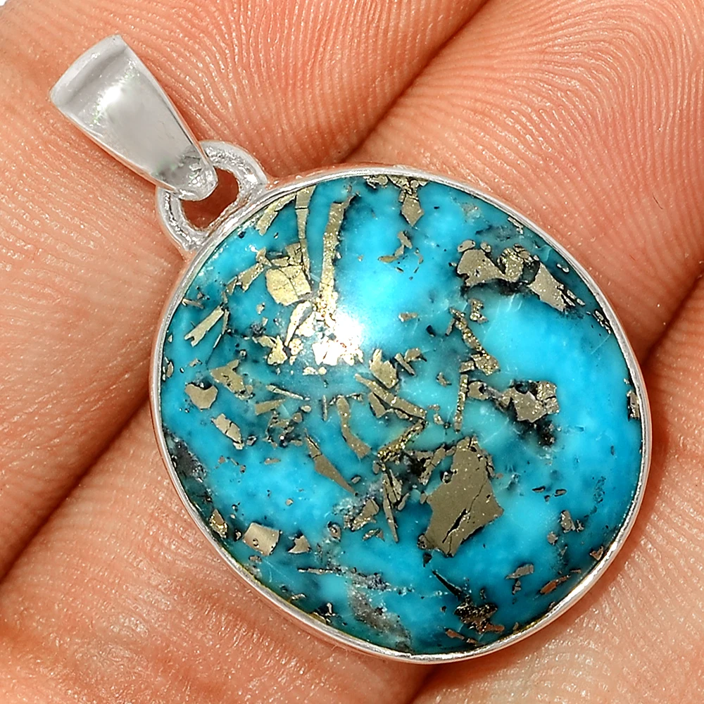 Набор из очень редких ААА иранских бирюзовых овальных подвесок с кабошоном