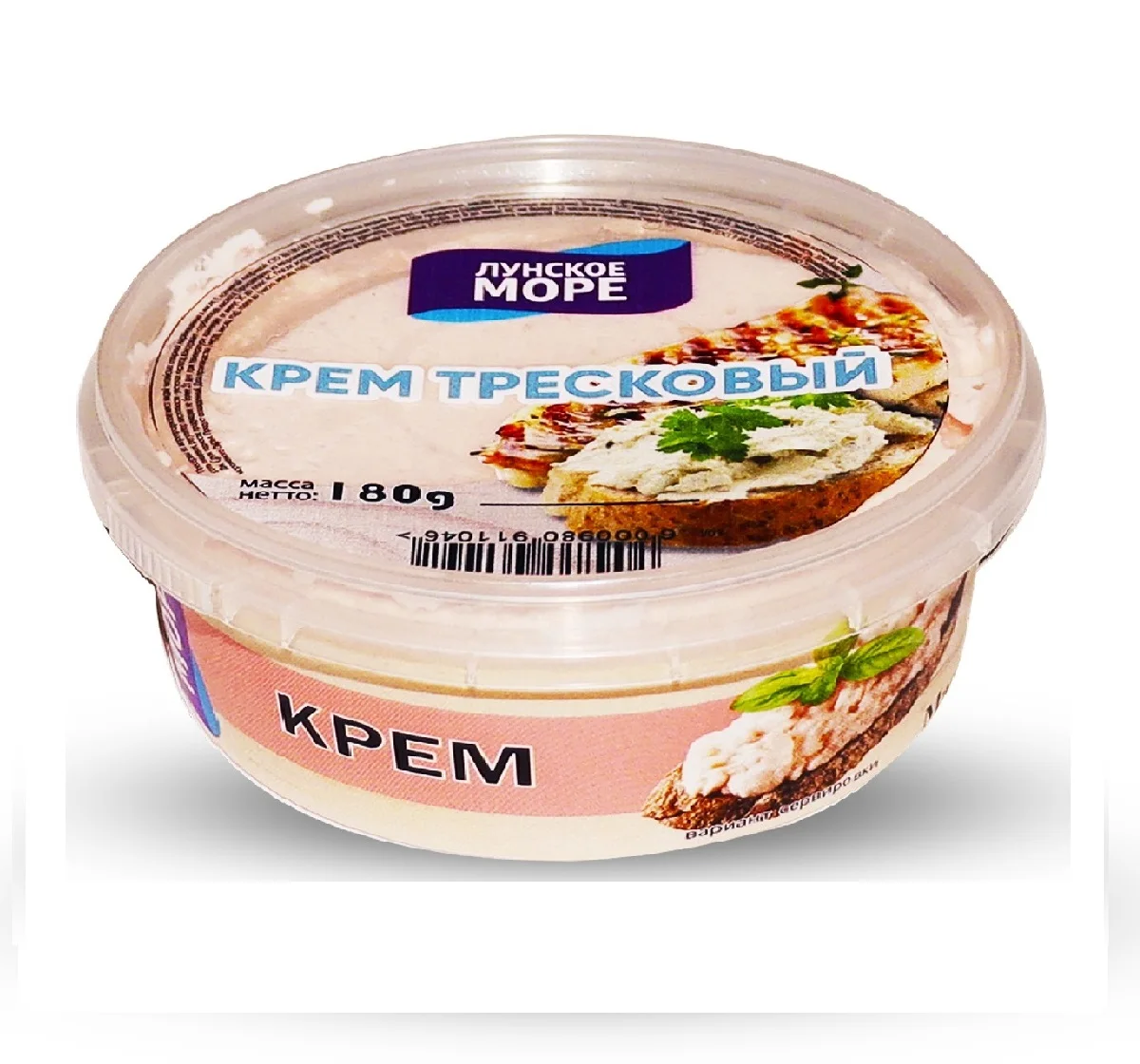 Lunskoe морские морепродукты, рыба, Снэк, крем трески 180 г