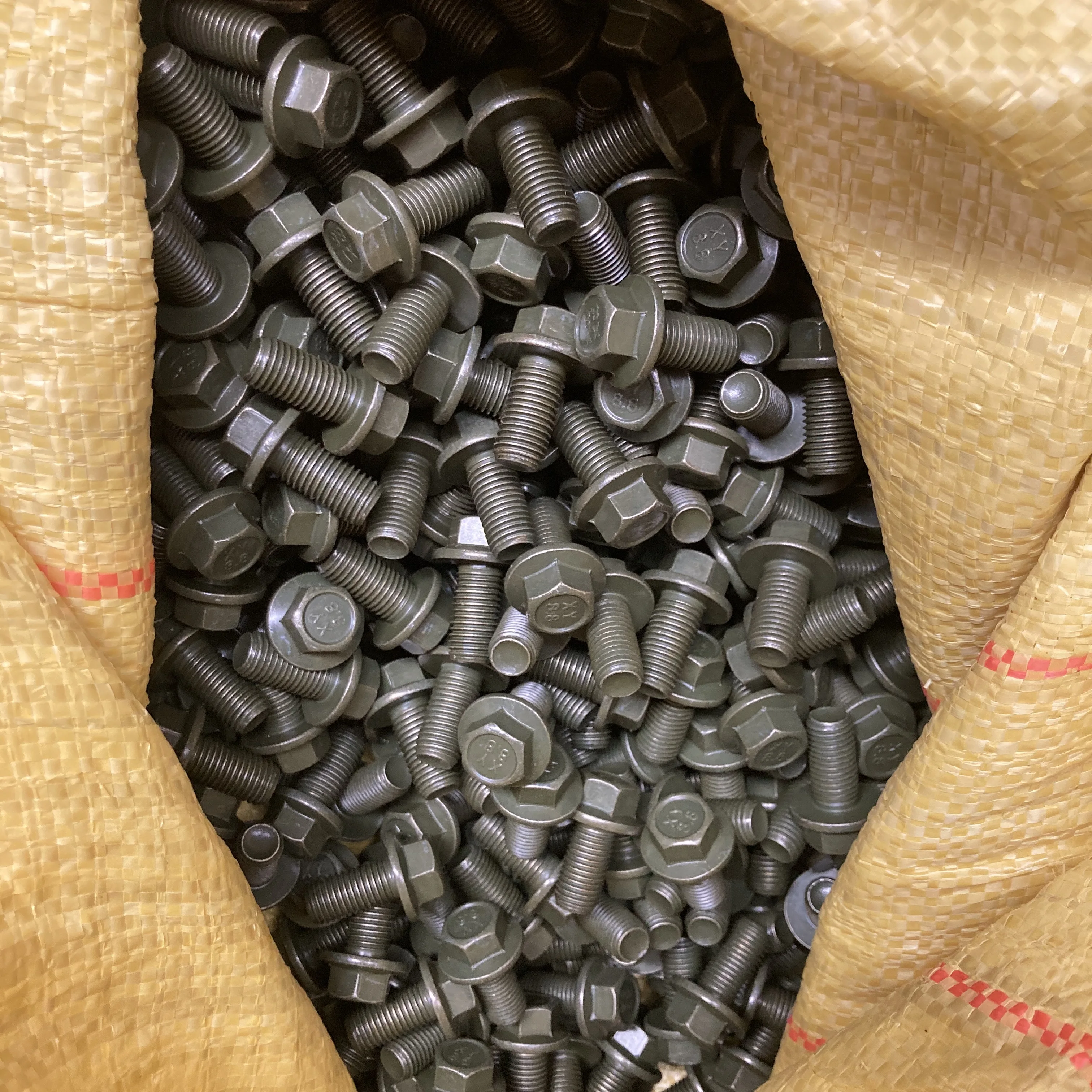 Threaded Bolts M6x160 Long Screw Iron Hex Flange Threaded Bolt Fastener Hardware Accessory for Agriculture Fishery