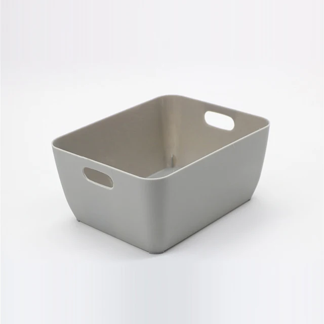 Storage Basket Daily Mess Storage with Handle Cheap Square Bathroom Plastic Home Goods Storage Around 105g