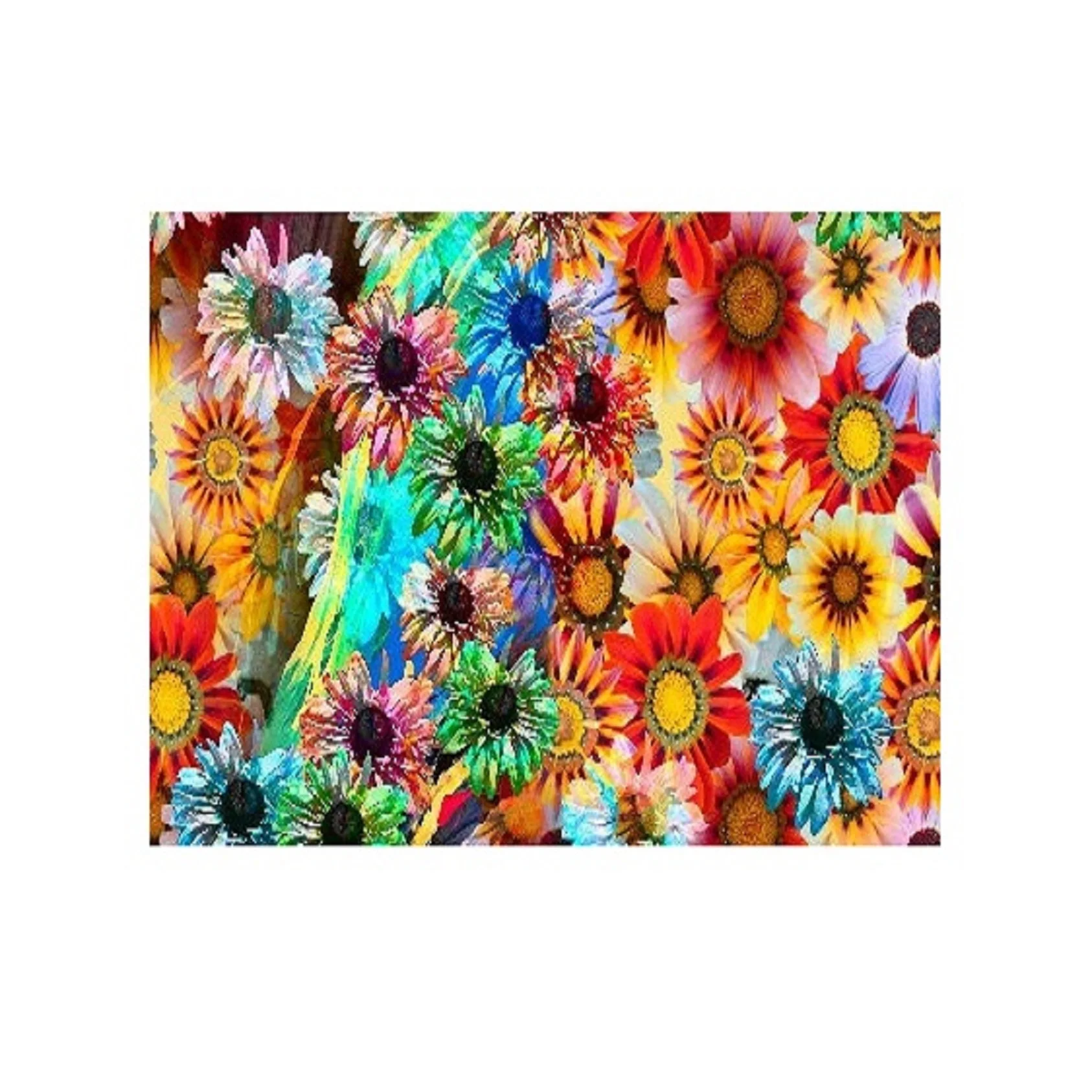 digitally printed silk fabric