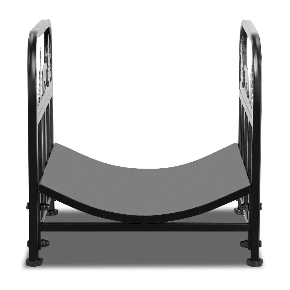 Elegant Firewood Storage Basket in Powder Coated Metal with Durable Design Perfect for Stylish Home and Garden Log Holder