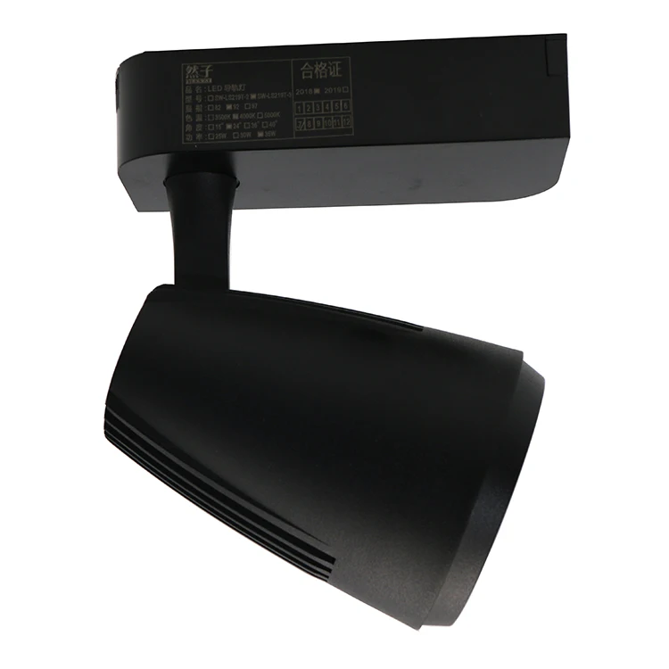 High CRI Focus Spot Lights Fixture Adjustable 3 Phase Track Rail System Surface Mounted LED Track Lighting