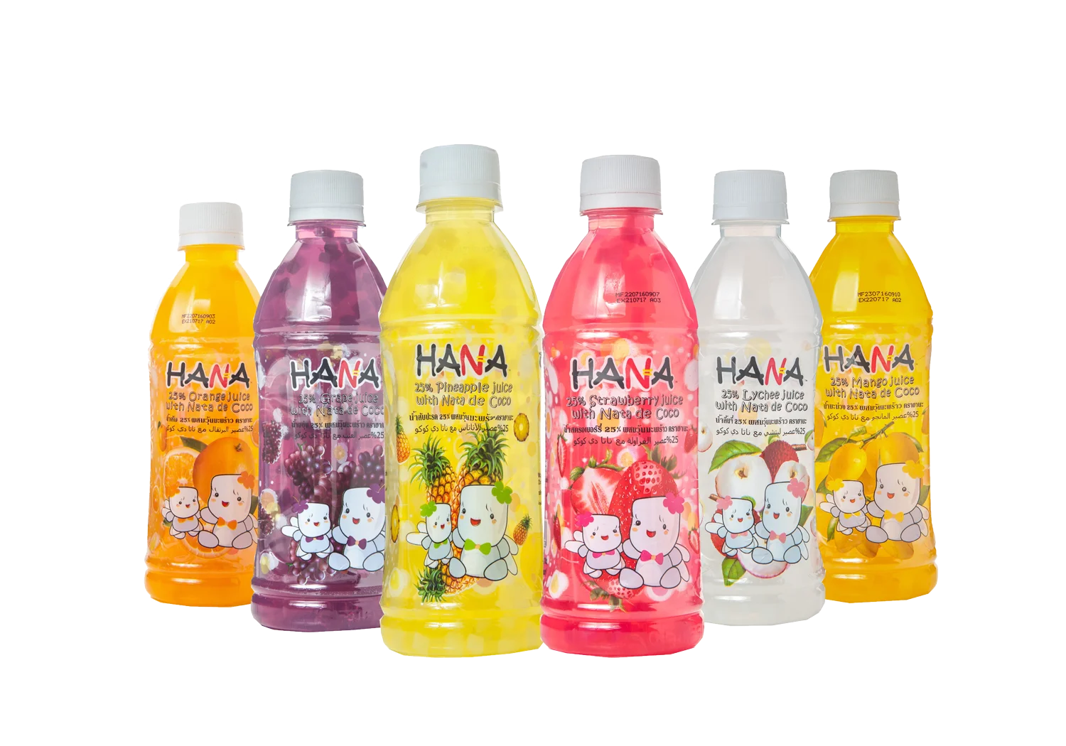 High Quality Beverages 9.66 kg 0.36L 25% Fruit Juice With Nata De Coco Orange Flavor Hana Brand Export From Thailand