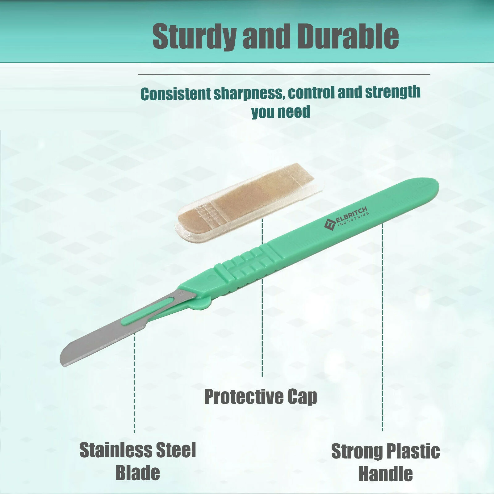 10 pcs Dermaplaning Callus Remover Scalpel Blade #16 Disposable Plastic Handle