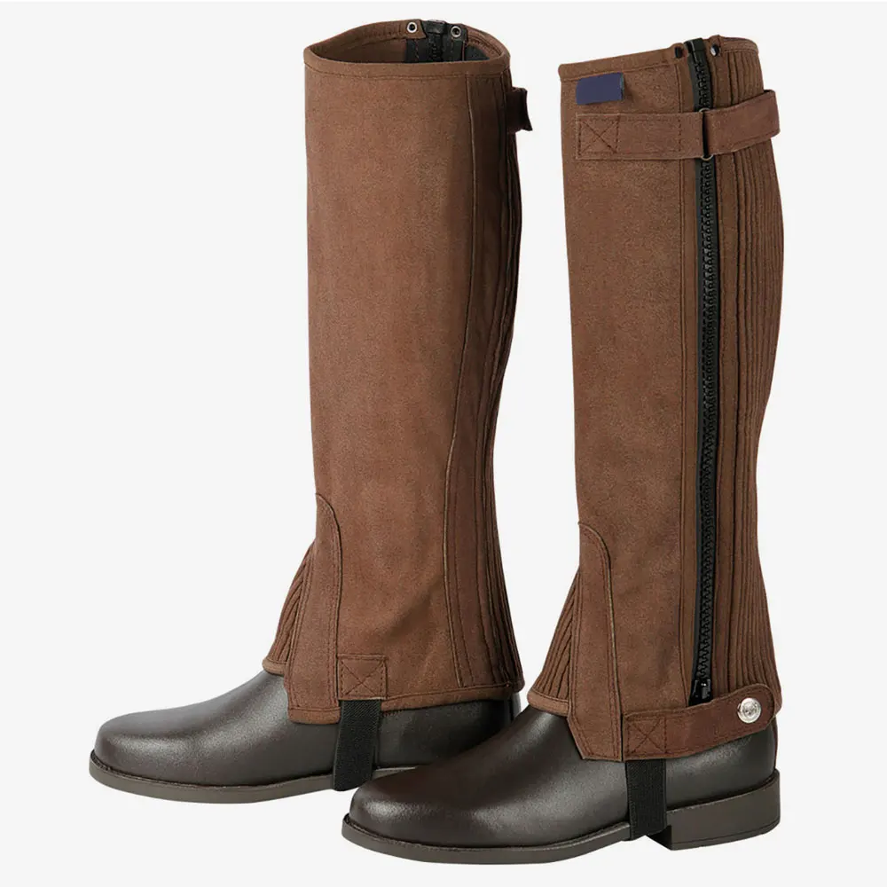 100% Top High Quality Half Chaps Horse Riding Chaps Cow Leather Equipment Genuine Leather Chaps For Men