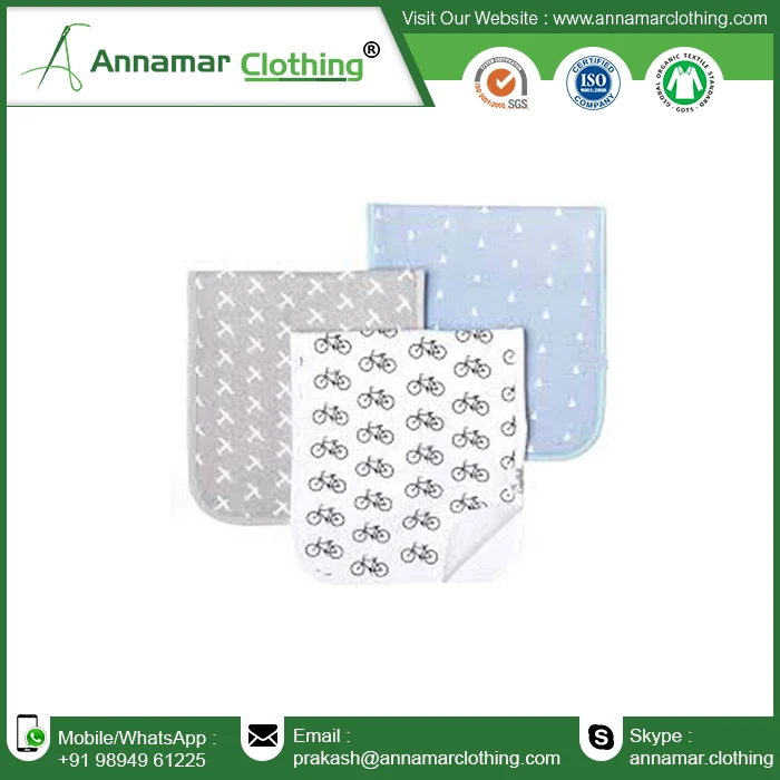 
Designer Cotton Baby Burp Cloths 