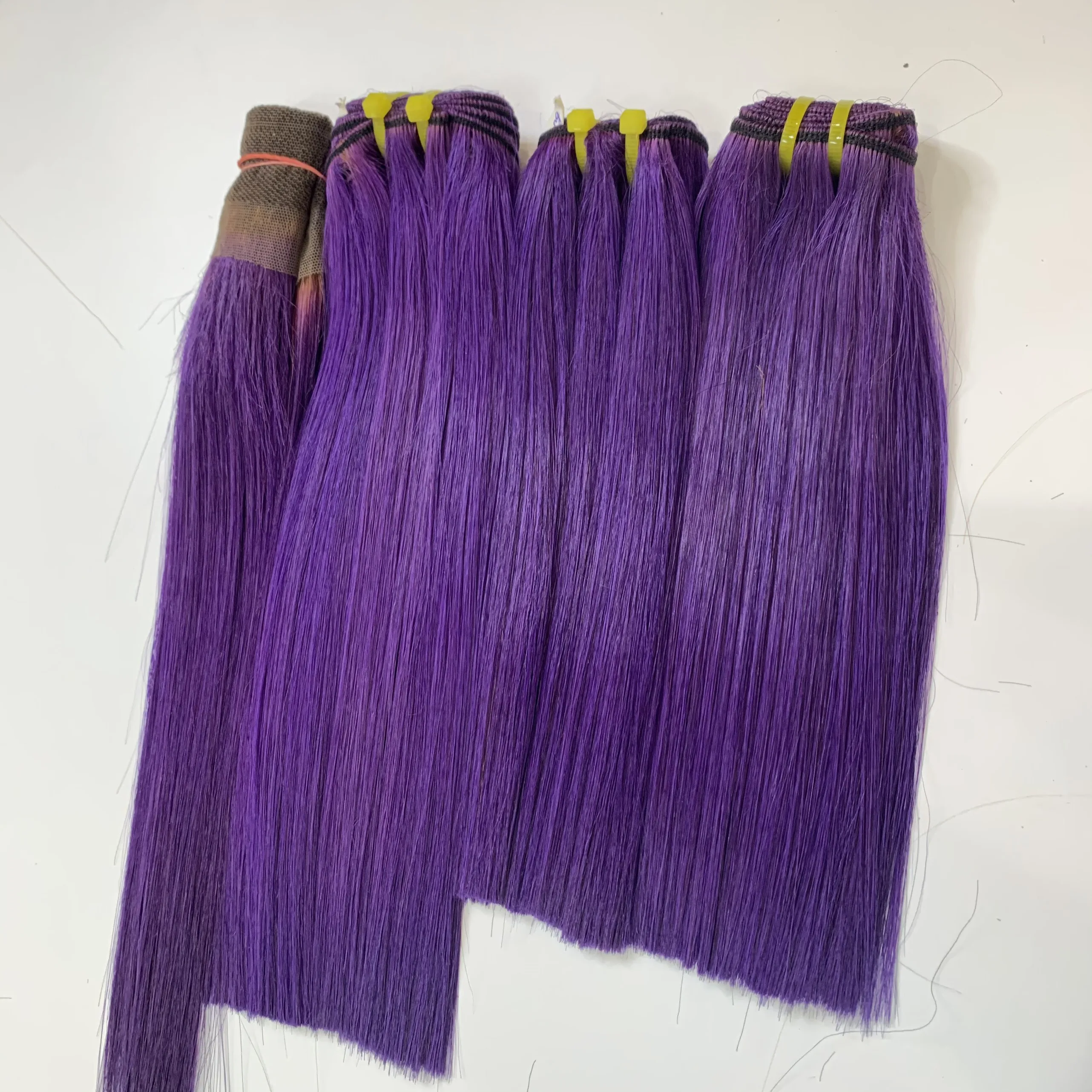Оптовая продажа лучшее качество волосы Remy супер двойные прямые 100% вьетнамские человеческие пурпурного цвета