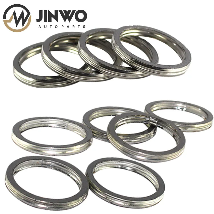 Jinwo 10PC Motorcycle Exhaust Pipe Header Gasket For Motorbike Vintage Motocross